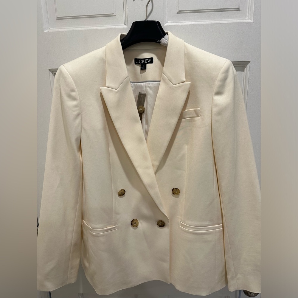 NWT J.Crew Relaxed Double Breasted Blazer in City Twill